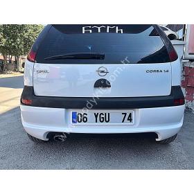 Opel Corsa C Uyumlu Yedek Parça Arka Tampon Eki Tek Çıkışlı