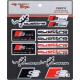 Audi Sline Quattro Sticker 13 Adet
