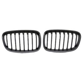 Bmw 1 Serisi F20-F21 2012-2014 İçin Uyumlu M Böbrek Çift Çizgi Panjur Piano Black