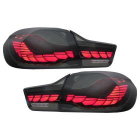 Bmw 4 Serisi F32 F33 F36 M4 F82 F83 (2014-2019) Dinamik Sıralı Kayar Ledli Stop Füme