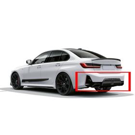 Bmw G20 LCI 3 Serisi 2022+ Uyumlu 3.40 Difüzör ve Egzoz Seti (Parlak Siyah) M-Tech İçin
