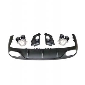 E Coupe 2017+ C238 Uyumlu Difüzör ve Siyah Egzoz Seti [Coupe&Cabrio)