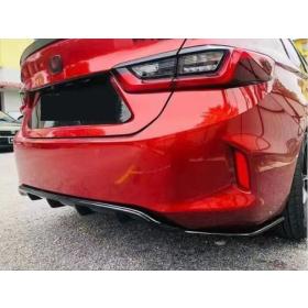 Honda City 2020+ İçin Uyumlu Rs Difüzör Flap Seti (Parlak Siyah)