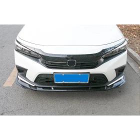 Honda Civic FE1 2022 İçin Uyumlu Piano Black Ön Lip (Parlak Siyah-3 Parça)
