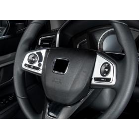 Honda Civic FC5 2016-2020 Uyumlu Direksiyon Kaplaması 2 Parça- Silver