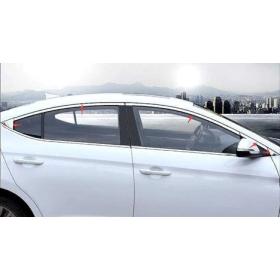 Hyundai Elantra 2016-2018 Cam Çıtası Nikelaj 10 Parça