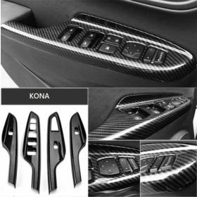 Hyundai Kona Kapı Kolçak Kaplama - Karbon
