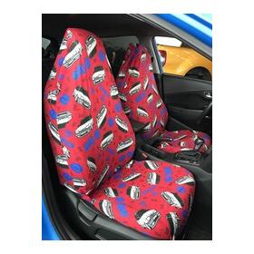 Kırmızı Tofaş Baskı Desenli Servis Kılıfı