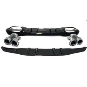 Mercedes A45 W177 HB 2019+ Difüzör & Silver Egzoz Seti