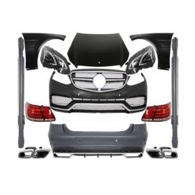 Mercedes W212 İçin Uyumlu Makyajlı E63E Çevirme Facelift Bodykit ( Far-Stop-Kaput vw Çamurluk Dahil)