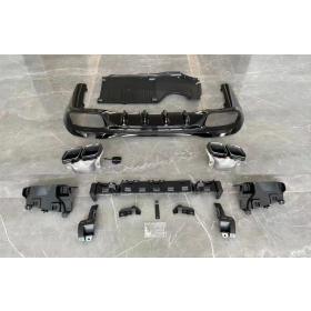 Mercedes W206 C63 Uyumlu AMG Difüzör (Parlak Siyah) ve Egzoz Seti