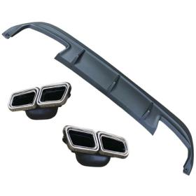 Mercedes W207 E Coupe 2014-2016 Uyumlu Difüzör Ve Silver Egzoz Seti