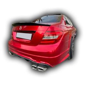Mercedes W204 Yüksek Spoiler Boyasız Fiber