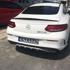 Mercedes W205 Yeni C Kasa AMG Bagaj Spoiler Boyalı