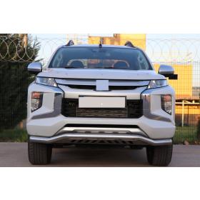 Mercedes X Class 2017+ Uyumlu Off Road Saclı Ön Koruma Ön Tampon Koruma Demiri Krom GloPlus AQM4WD