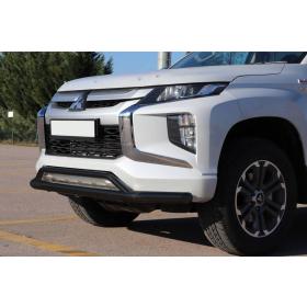 Mitsubishi L200 2007+ Off Road Ön Tampon Koruma Demiri Siyah (Çiftli Bıyık) AQM4WD
