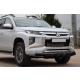 Mitsubishi L200 2007+ Off Road Siyah Ön Koruma Ön Tampon Koruma Demiri Krom Glocity AQM4WD