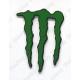Monster Energy Yapıştırma Yeşil Siyah Bagaj ve Çamurluk Logosu