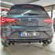 Seat Leon Mk3.5 2017 - Difüzör Custom Sağ+Sol-Çiftli Çıkış P Black