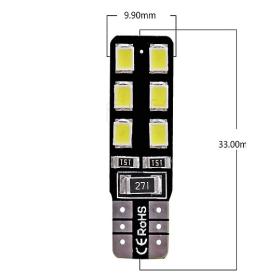 T10 Led Ampul 12 Çipli Beyaz 12 Volt