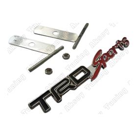 TRD Sports Siyah-Kırmızı Metal Ön Panjur Logosu