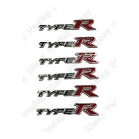 TypeR Siyah-Kırmızı Bagaj Logosu 6Lı
