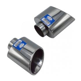 Universal Krom Egzoz Ucu Oval Açılı Sol Çıkış 120×80 200-006L