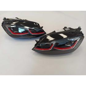 Volkswagen Golf 7 MK7 2012-2018 J Led Far Gti Kırmızı