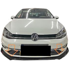 Volkswagen Golf Mk7,5 2018 + (3 Parça) Tampon Altı Ön Ek P Black