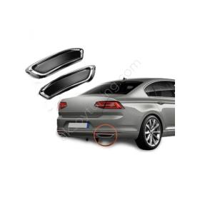 Volkswagen Passat B8 ( 2015-2018 ) Uyumlu Yedek Parça Krom Egzoz Görünümlü Difüzör Paslanmaz Çelik