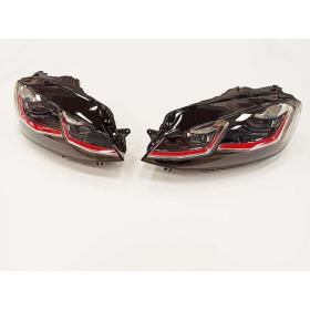 Volkswagen Golf 7.5 MK7.5 2018-2020 J Led Far Gtı Kırmızı