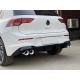Volkswagen Golf 8 R Sağ Sol Çift Çıkış Difüzör Piano Black