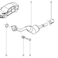 Megane 4-IV Egzos Borusu 208001435R -Renault Mais