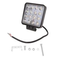 48W CRE Power Led Üniversal Kare Sis Lambası 16 Ledli Siyah