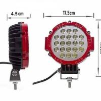 63W CRE Power Led Üniversal Yuvarlak Sis Lambası 21 Ledli Kırmızı
