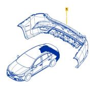 Megane 4-IV Arka Tampon (2016-2023) 850102339V -Renault Mais