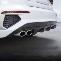 Audi A3 Sedan Uyumlu Yedek Parça Difüzör 2021+ Sağ Sol Çift Çıkış Piano Black