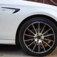 Mercedes V8 Uyumlu Yedek Parça Biturbo Yazı Ve Vent Takımı Piano Black