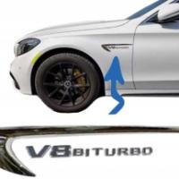 Mercedes V8 Uyumlu Yedek Parça Biturbo Yazı Ve Vent Takımı Nikelaj