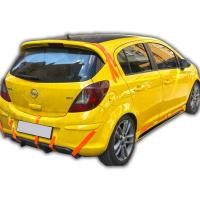 Opel Corsa D 4 Kapı Uyumlu Yedek Parça Spoiler Boyalı Fiber