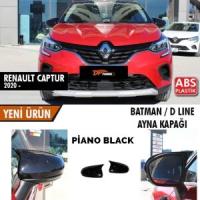 Renault Captur 2020+Uyumlu Yedek Parça Batman Yarasa Ayna Kapağı Sinyalli Piano Black