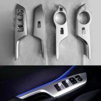 Toyota C-HR 2016-2019 Uyumlu Yedek Parça Kapı Kolçak Kaplama Silver (elektrikli Ayna Düğmeli Model)