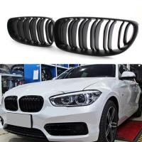 Bmw 1 Serisi F20-F21 2015- İçin Uyumlu Yedek Parça M Böbrek Çift Çizgi Panjur Piano Black