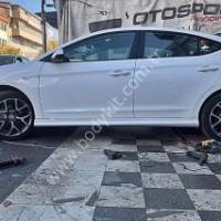 Hyundai Elantra 2021+ Uyumlu Yedek Parça Yüksek Spoiler - Piano Black (Parlak Siyah)