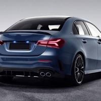 Mercedes W177 Sedan 2019+ Uyumlu Yedek Parça Difüzör & Egzoz Seti - Siyah Egzoz İle