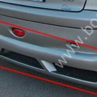 Peugeot 206 Uyumlu Yedek Parça Telli Arka Tampon Eki