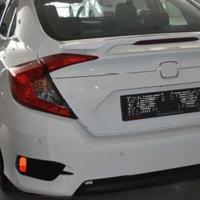 Honda Civic Uyumlu Yedek Parça FC5 2016-2020 İçin Uyumlu Orta Boy Işıklı Spoiler (Boyasız)