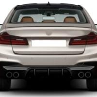 Bmw 5 Serisi G30 İçin Uyumlu Yedek Parça M5 Görünüm Difüzör Ve M5 Görünüm Egzoz Seti (Parlak Siyah Difüzör)