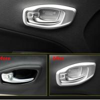 Jeep Renegade Uyumlu Yedek Parça İç Kapı Kolu Çerçevesi 4 Parça Silver