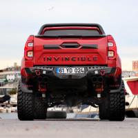 Toyota Hilux Uyumlu Yedek Parça Bagaj Kapağı Kaplaması Mat Siyah